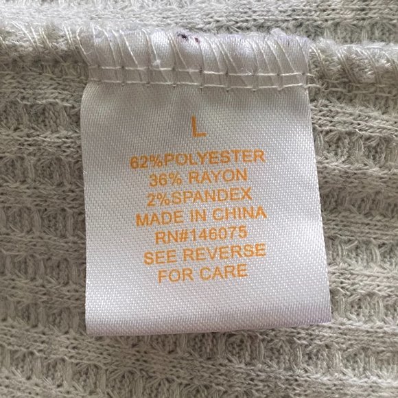 SWEET ROMEO Gray Waffle Waterfall Cardigan Pockets! Large EUC! - Picture 7 of 8